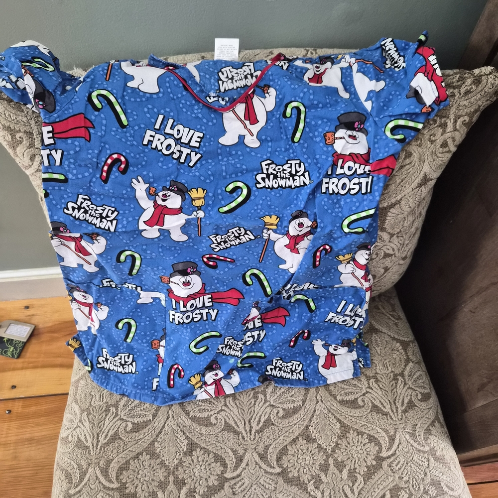 Blue Frosty the Snowman Graphic T-Shirt